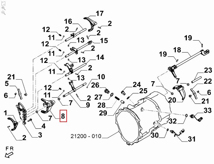 Fiat FULLBACK Vites Çatalı 1ve2. Vites 2.4D 6000608938
