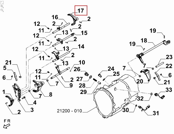 Fiat FULLBACK Vites Çatalı 5ve6. Vites 2.4D 6000608935